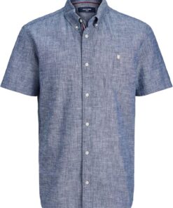 Jack & Jones Jprblusummer Lin. Bl. Shield SS Shirt Sn para Hombre