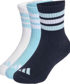 adidas Unisex Kids' Pack de 3 pares de calcetines clásicos 3-Stripes con amortiguación para niños