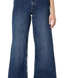 Amazon Essentials Vaqueros Tobilleros de Talle Alto y Pernera Ancha Mujer
