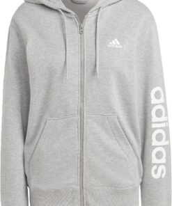 Adidas Essentials Linear Full-Zip French Terry Hoodie (Plus Size) Top con Capucha Mujer