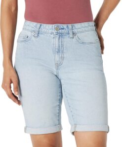 Amazon Essentials Bermudas Vaqueras Ajustadas con Bolsillos Mujer