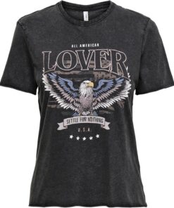 Camiseta Estampada de Mujer de Manga Corta con Cuello Redondo y diseño Impreso Short Sleeve ONLLUCY.