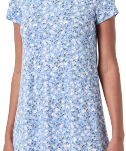 ONLY Vestido Camiseta Corto básico Verano Espalda Lazo sólido ONLBERA