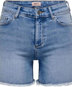 ONLY Denim Shorts ONLBLUSH Mid Waist Regular Fit Denim Shorts