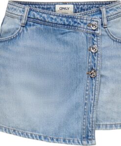 ONLY Mujer Modernos Shorts Estilo Minifalda Botonadura Falda Pantalón Vaquera Bolsillos