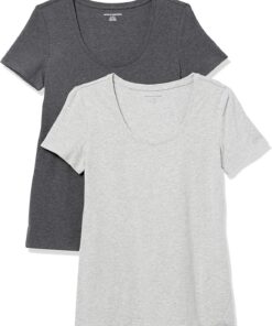 Amazon Essentials Mujer Camiseta de Manga Corta con Cuello Redondo y Corte Estándar (Disponible en Tallas Grandes)