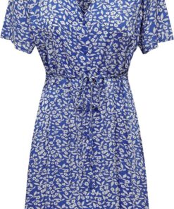 ONLY Vestido Mini Mujer Diseño Veraniego Estampado Vestido Blusa Corto Manga Ropa
