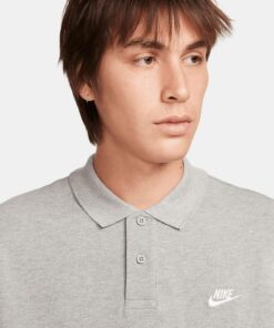 Nike FN3894-063 Nike Club Polo Shirt Hombre DK Grey Heather/White Tamaño 2XL
