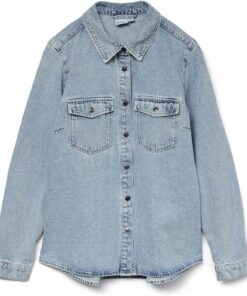 Vero Moda Vmjennie LS Denim Shirt Mix Noos Camisa Vaquera Mujer
