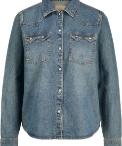 JJXX Jxjules LS Denim Shirt Dnm Ln Jxjules LS Denim Shirt Dnm Ln Mujer (Pack de 1)