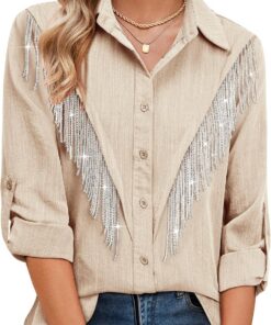 MYMORE Nashville - Camisa de Manga 3/4 para Mujer