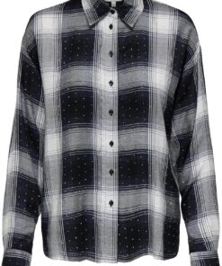 ONLY Onlriley Life LS Rhinest Check Shirt Wvn Onlriley Life LS Rhinest Check Shirt Wvn Mujer (Pack de 1)