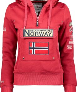 Geographical Norway Gymclass Lady - Sudaderas Mujer con Capucha Y Bolsillos - Sudadera Manga Larga Chaqueta Caliente - Cremallera Jersey Mujeres Primavera Verano Otoño Invierno