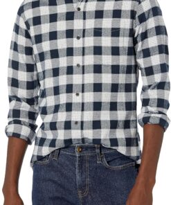 Amazon Essentials Hombre Camisa de Franela de Manga Larga