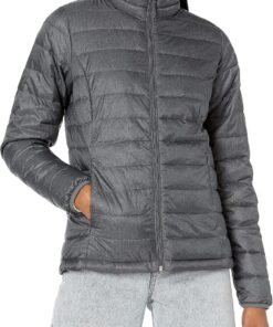 Amazon Essentials Mujer Chaqueta Acolchada Ligera de Manga Larga, Plegable, Resistente a la Lluvia (Disponible en Tallas Grandes)