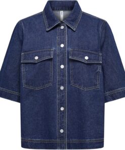 Only Only Female Jeanshemd Onlbelle Jeanshemd Onlbelle S/S Camiseta Dnm Gua Noos Mujer (Pack de 1)