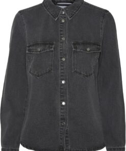 VERO MODA Vmjennie Ls Denim Shirt Mix Noos Camisa vaquera Mujer