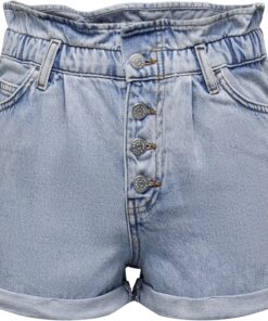 Only Onlcuba Life Paperbag Dnm Shorts Dot005 - Pantalones Cortos Mujer