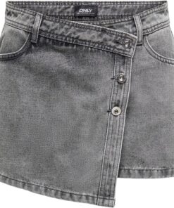 ONLY Mujer Modernos Shorts Estilo Minifalda Botonadura Falda Pantalón Vaquera Bolsillos