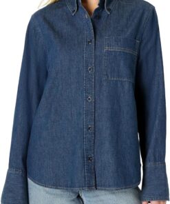 Amazon Essentials Camisa Vaquera con Botones Extragrande Mujer