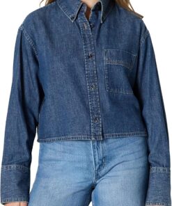Amazon Essentials Camisa Vaquera con Botones Extragrande Mujer