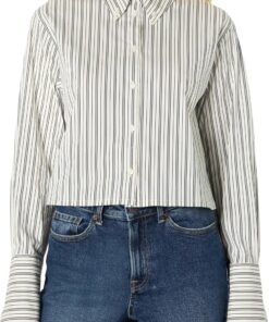 Amazon Essentials Camisa de Vestir de Popelina Elástica de Algodón, Extragrande y con Botones Mujer