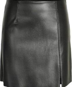 Noisy May Nmclara Penny PU HW Slit Falda Noos Falda Mujer (Pack de 1)