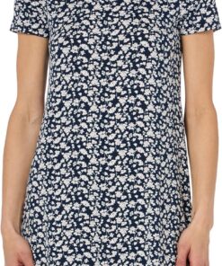 ONLY Vestido Camiseta Corto básico Verano Espalda Lazo sólido ONLBERA