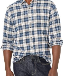 Amazon Essentials Hombre Camisa de Franela de Manga Larga